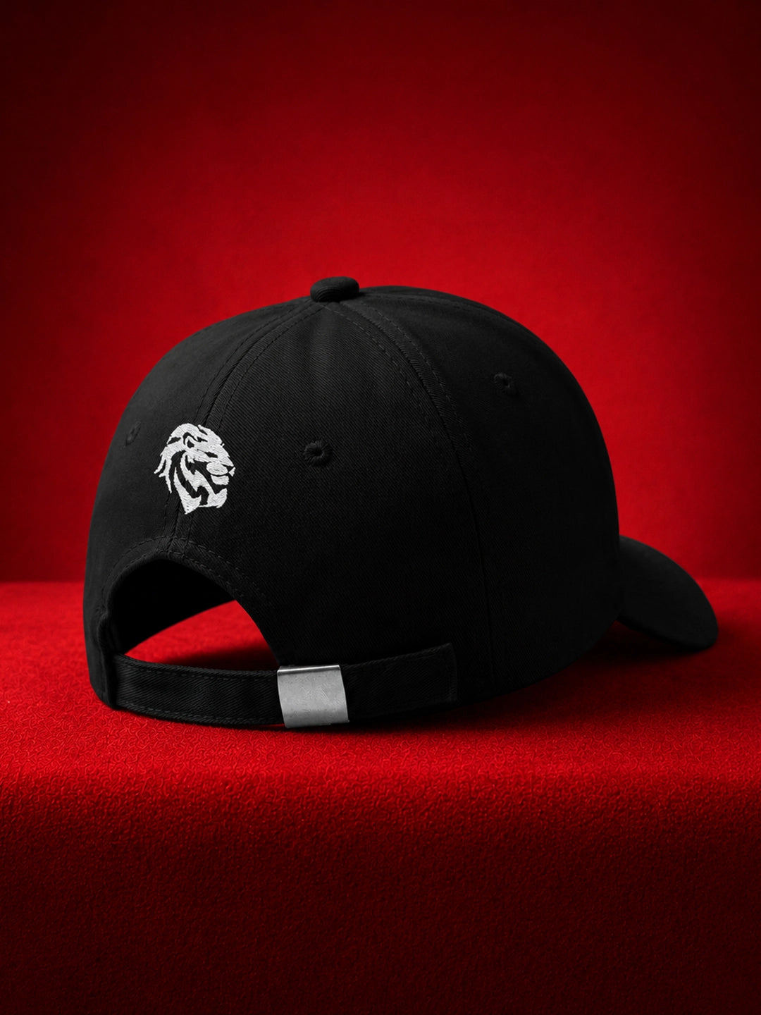 Leotude "Just Roar" Black Embroidered Cap — Unisex Cotton Baseball Cap