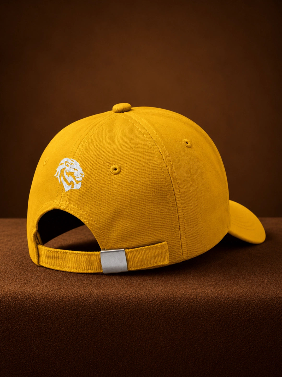 Leotude "Just Roar" Mustard Embroidered Cap — Unisex Cotton Baseball Cap