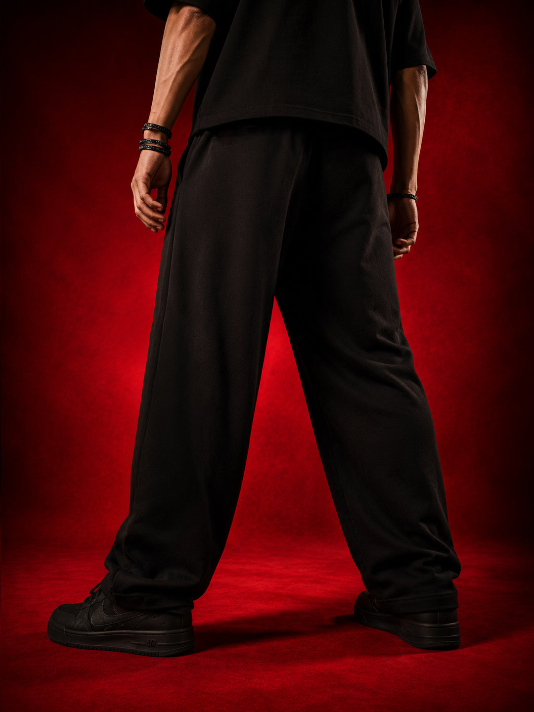 Leotude Men's Black Ninja Premium Trackpants