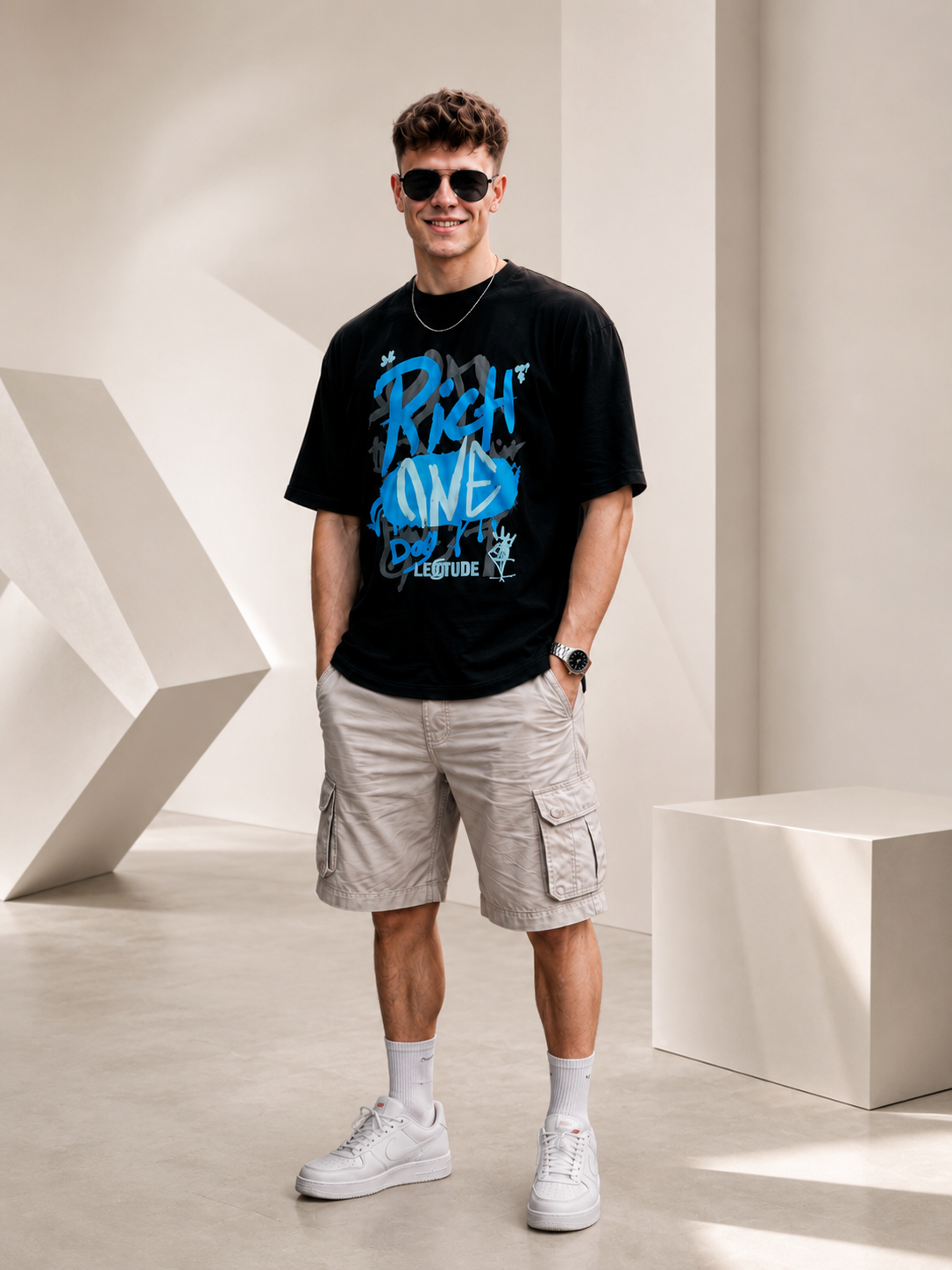 Leotude Men's Oversized T-Shirts - Bold Graphic Streetwear Tees for Men in India