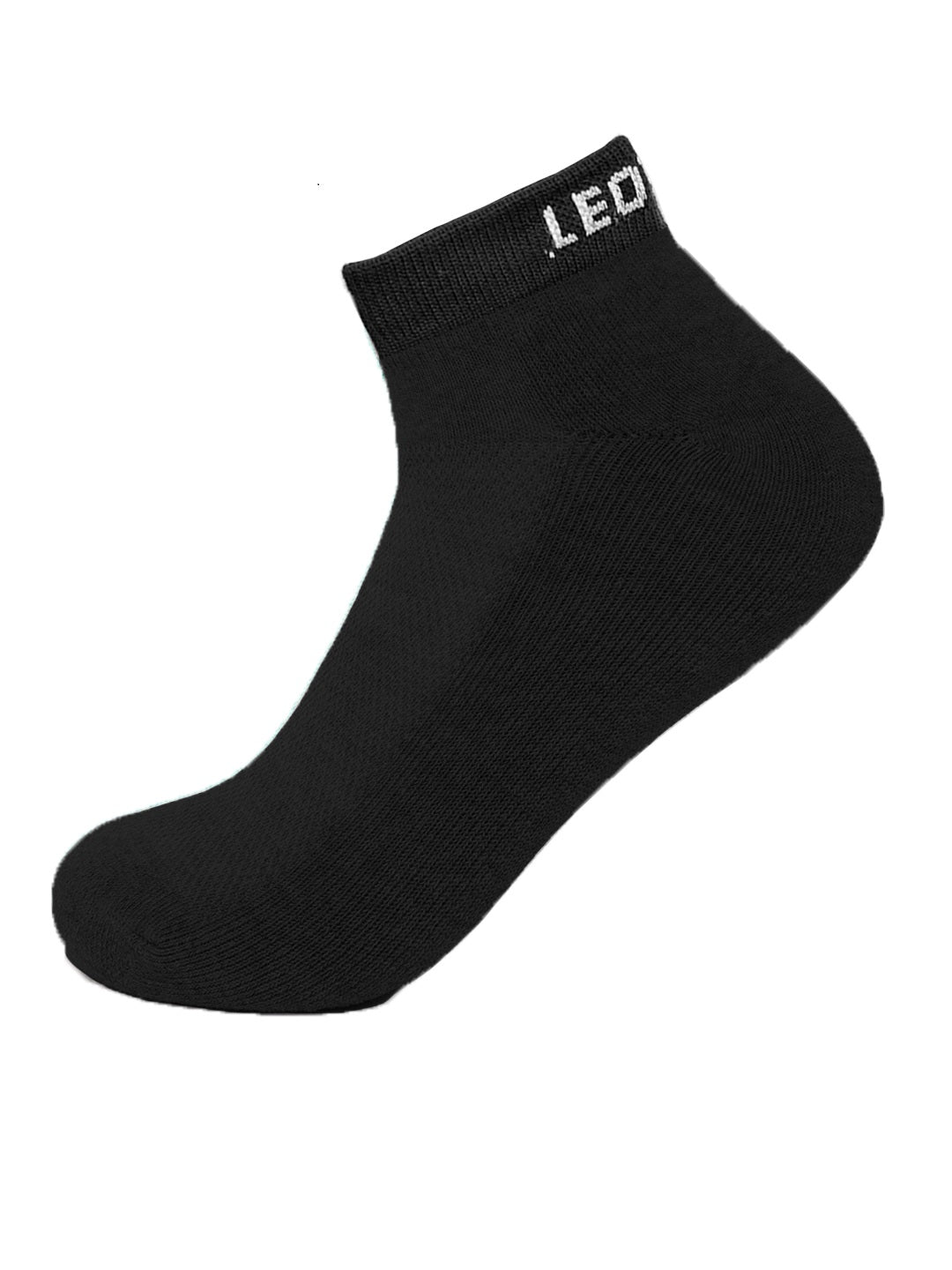 Leotude Ankle Socks Combo — Pack of 3 Unisex Cotton Socks (Black, White, Grey)