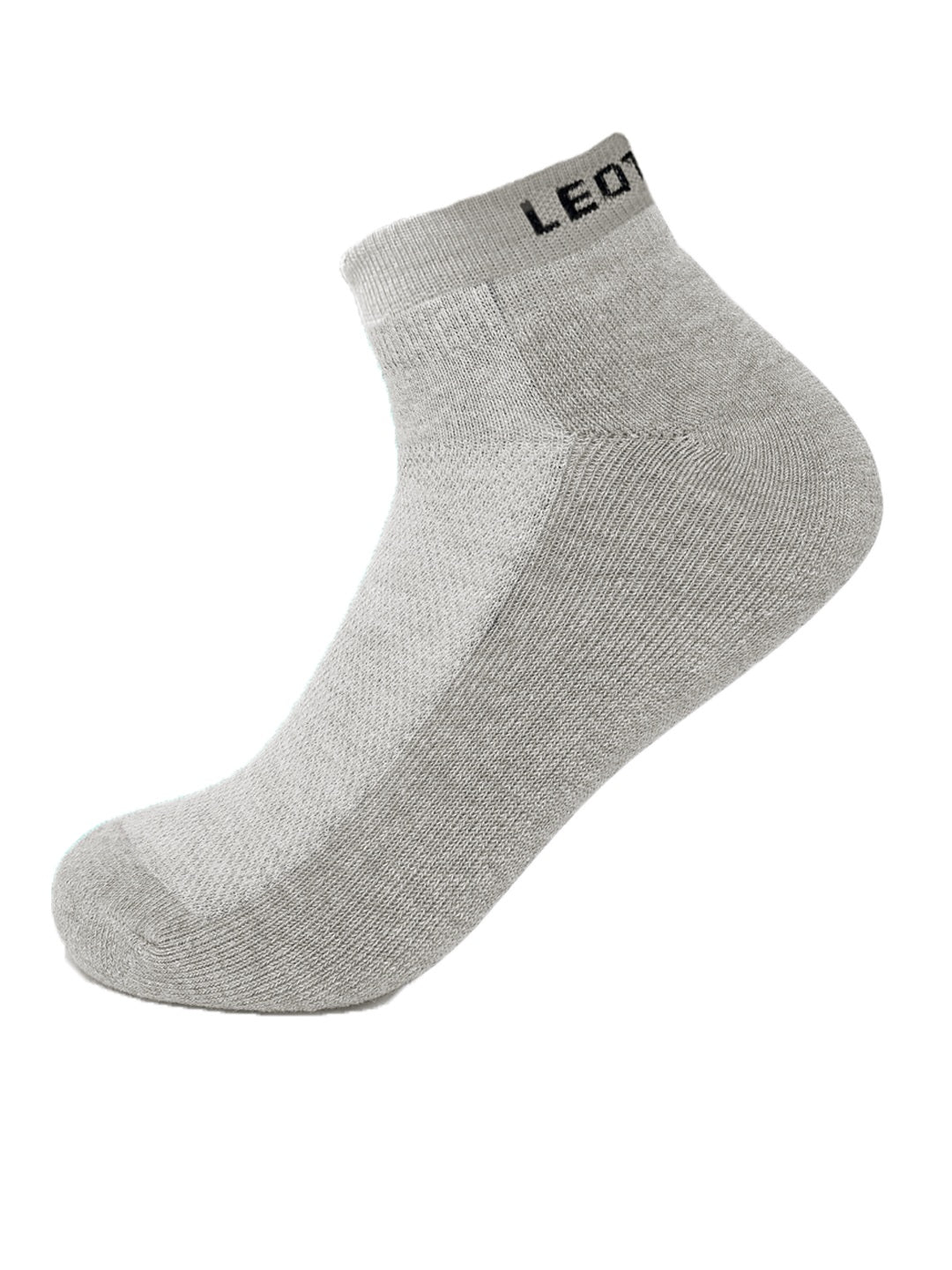 Leotude Ankle Socks Combo — Pack of 3 Unisex Cotton Socks (Black, White, Grey)