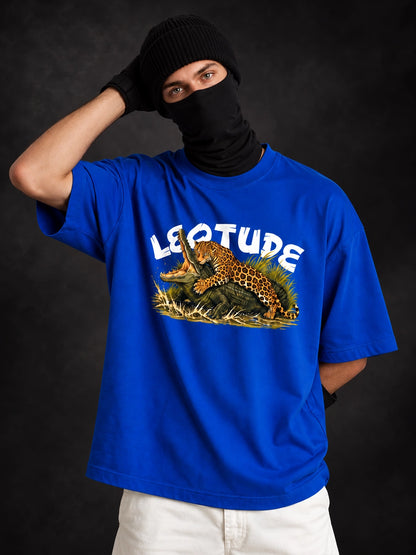 Leotude Men's Blue Leopard Elite T-Shirt