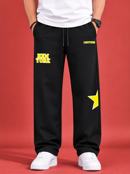 Leotude Men's Black Midtown Premium Trackpants