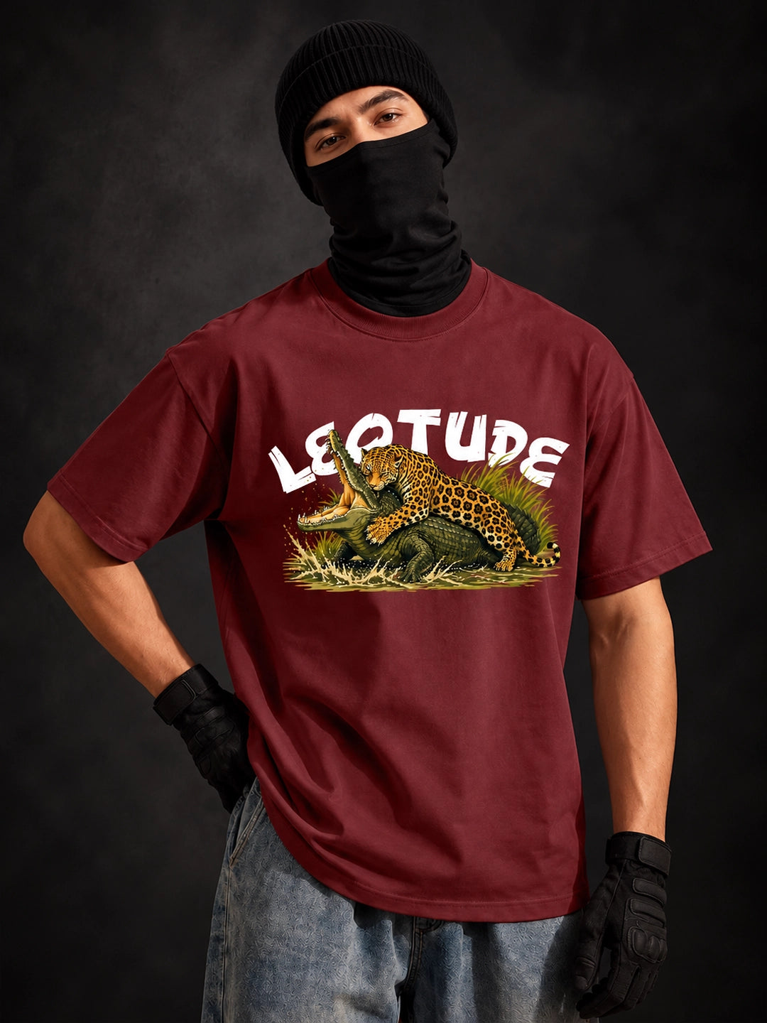 Leotude Men's Brown Leopard Elite T-Shirt