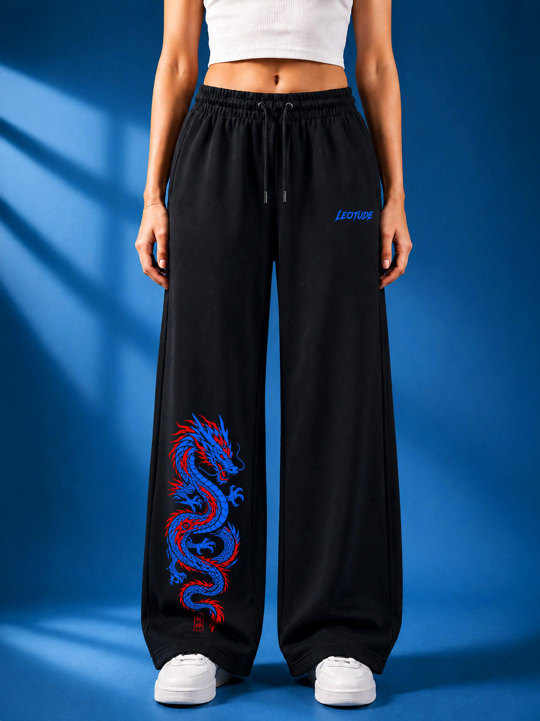 Leotude Women's Black Ryujin Premium Trackpants