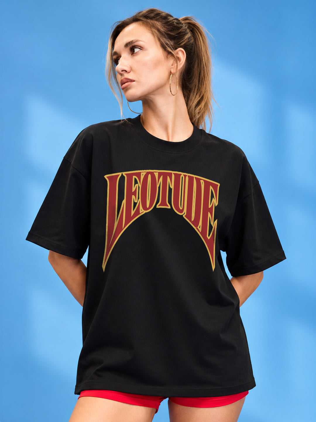 Leotude Women's Black Legacy Logo Elite T-Shirt