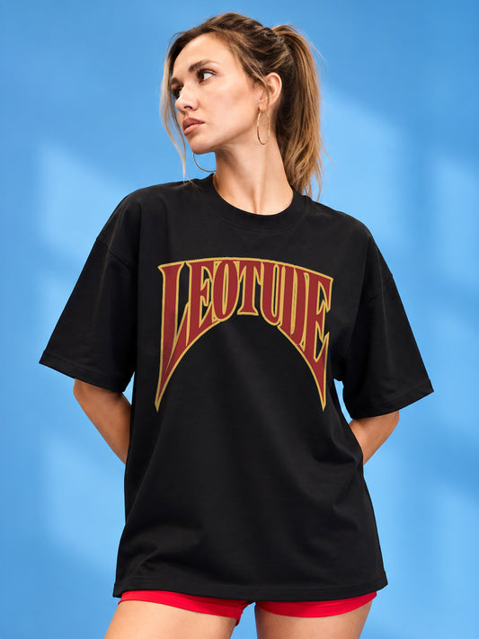 Leotude Women's Black Legacy Logo Elite T-Shirt