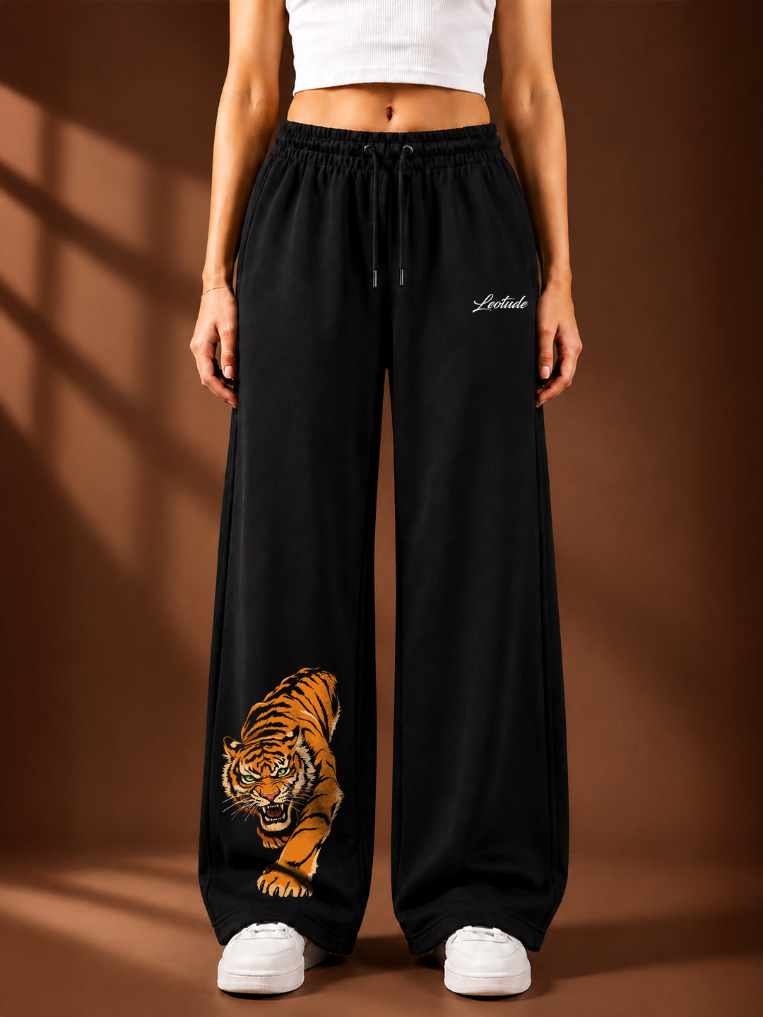 Leotude Women's Black Sher Premium Trackpants