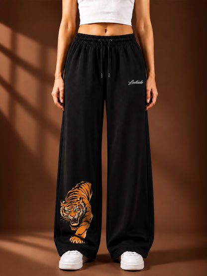Leotude Women's Black Sher Premium Trackpants