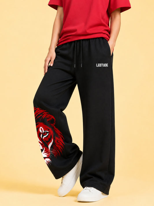 Leotude Women's Black Alpha Premium Trackpants