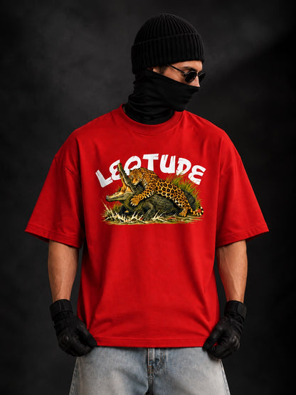 Leotude Men's Red Leopard Elite T-Shirt