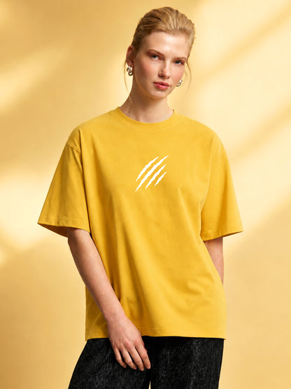 Leotude Women's Yellow Claw Mark Premium T-Shirt