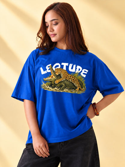 Leotude Women's Blue Leopard Elite T-Shirt