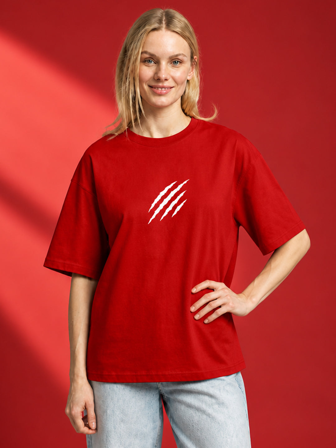 Leotude Women's Red Claw Mark Premium T-Shirt