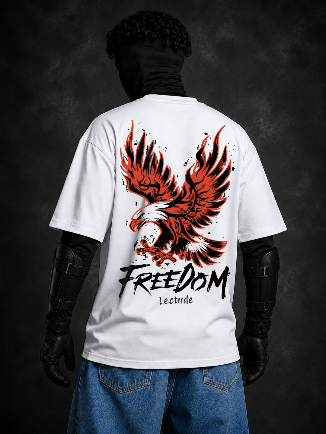 Leotude Men's White Freedom Premium T-Shirt