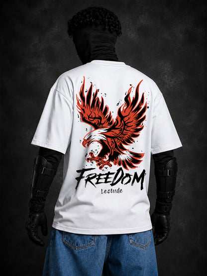Leotude Men's White Freedom Premium T-Shirt