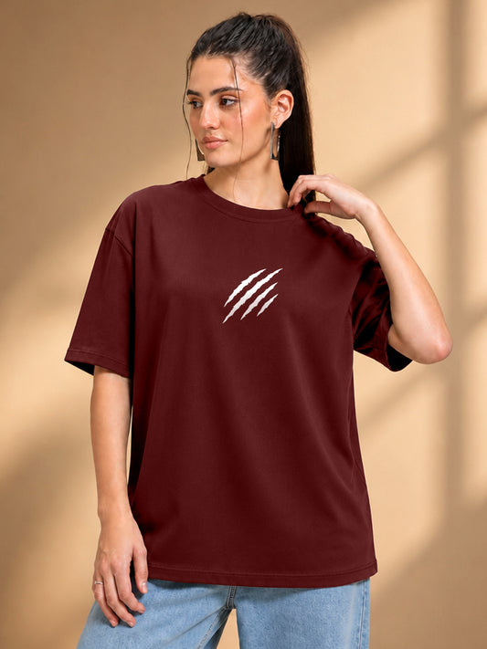 Leotude Women's Brown Claw Mark Elite T-Shirt