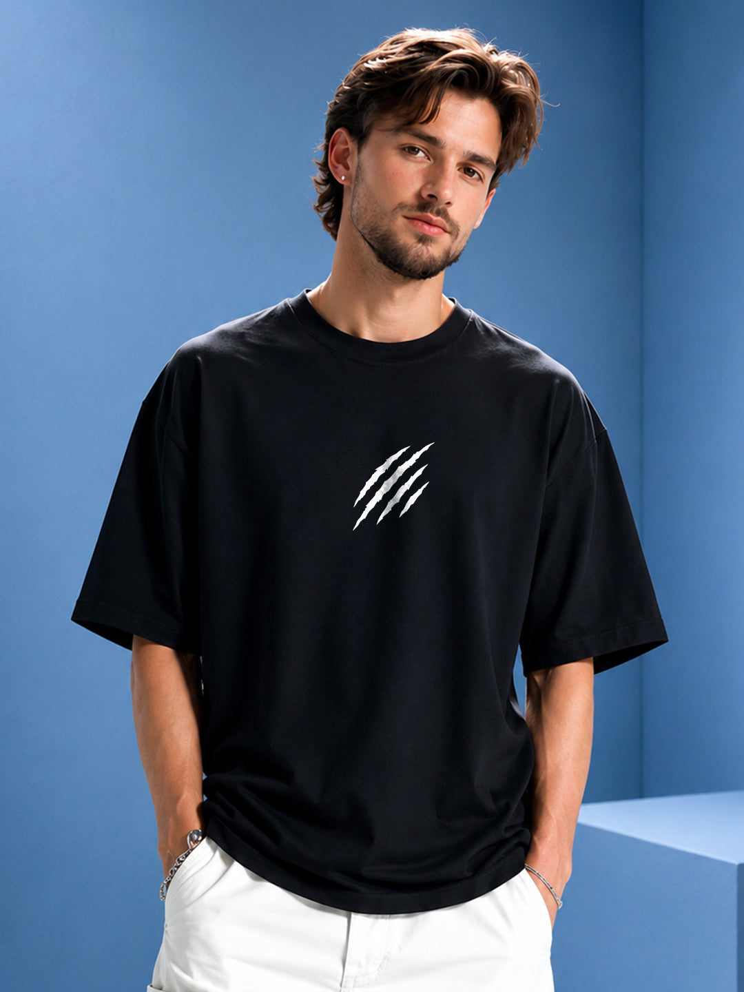 Leotude Men's Black Claw Mark Premium T-Shirt