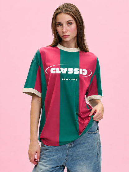 Leotude Women's Green Classic Printed T-Shirt