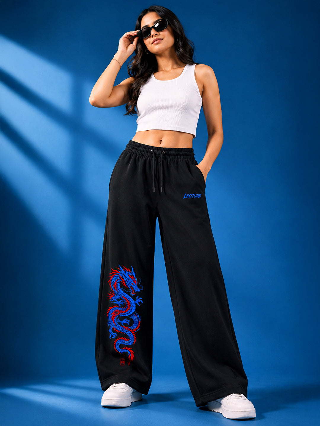 Leotude Women's Black Ryujin Premium Trackpants