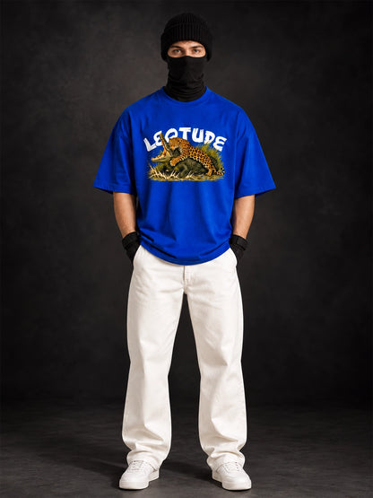 Leotude Men's Blue Leopard Elite T-Shirt