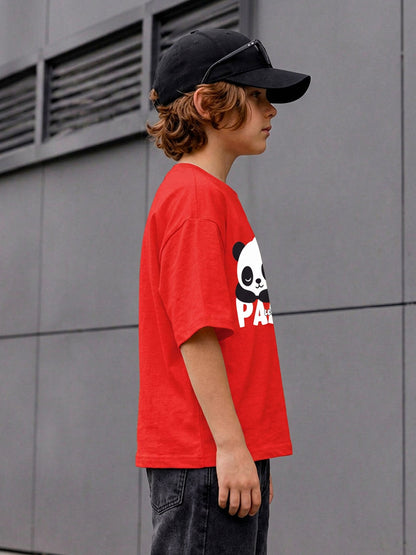 Leotude Boys' Red Panda Printed T-Shirt