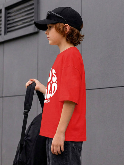 Leotude Boys' Red God's Child Printed T-Shirt