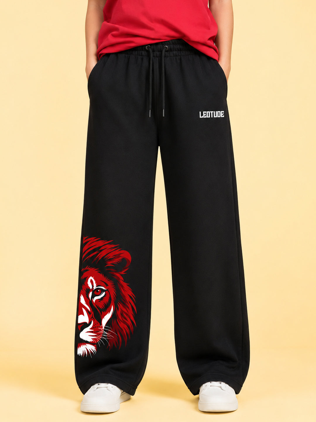 Leotude Women's Black Alpha Premium Trackpants