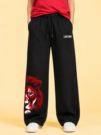 Leotude Women's Black Alpha Premium Trackpants