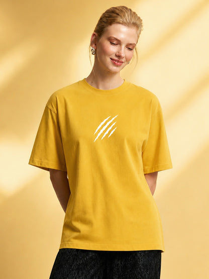 Leotude Women's Yellow Claw Mark Premium T-Shirt
