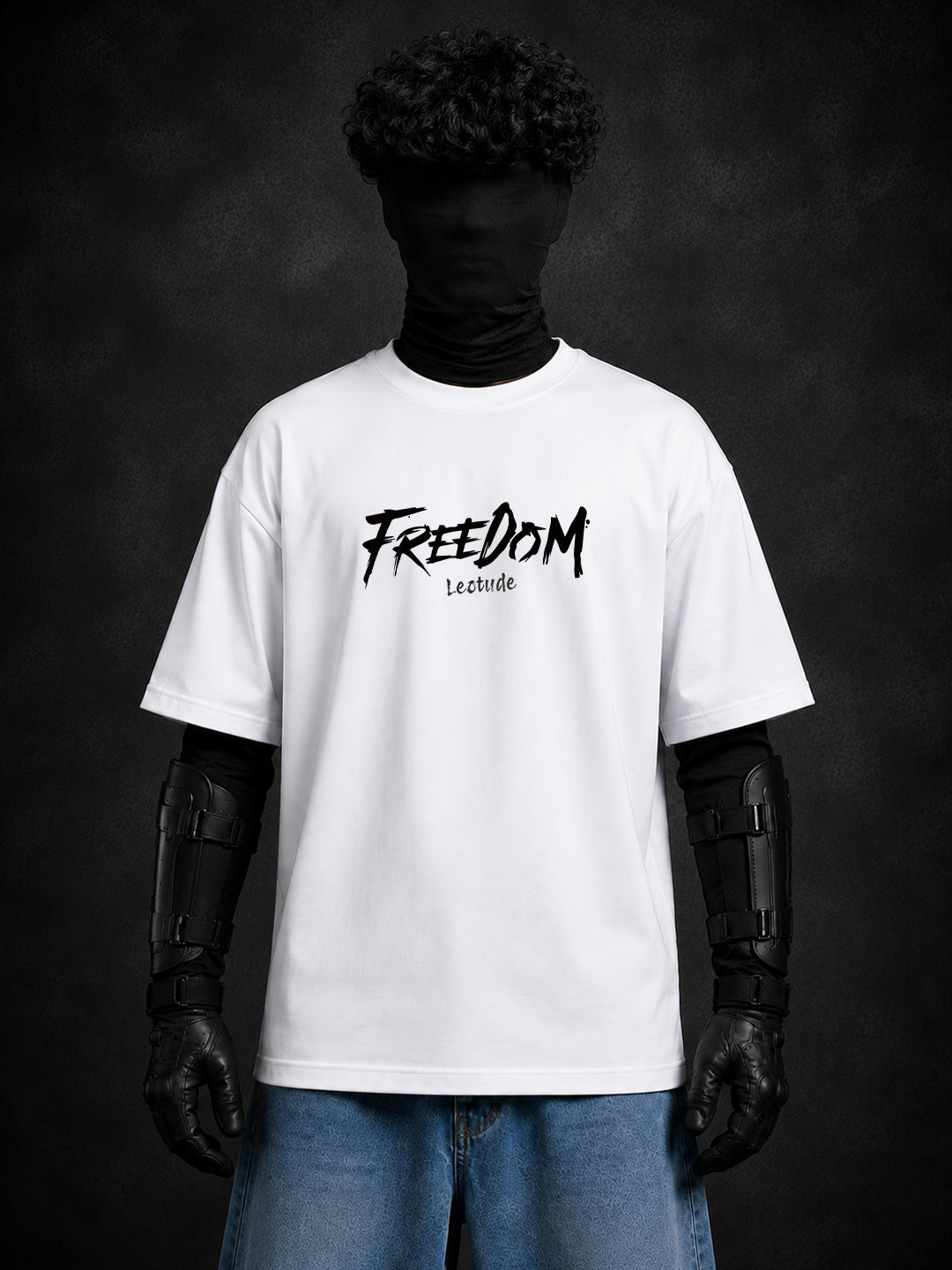 Leotude Men's White Freedom Premium T-Shirt