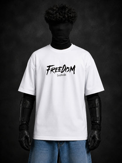 Leotude Men's White Freedom Premium T-Shirt