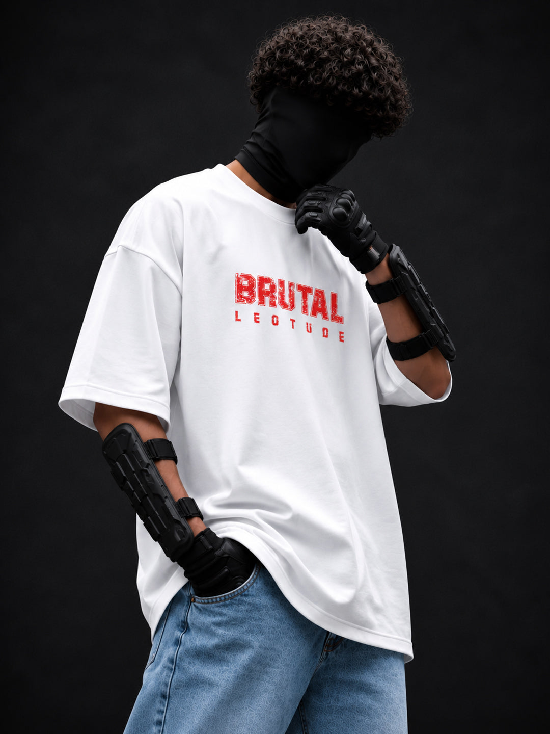 Leotude Men's White Brutal Premium T-Shirt