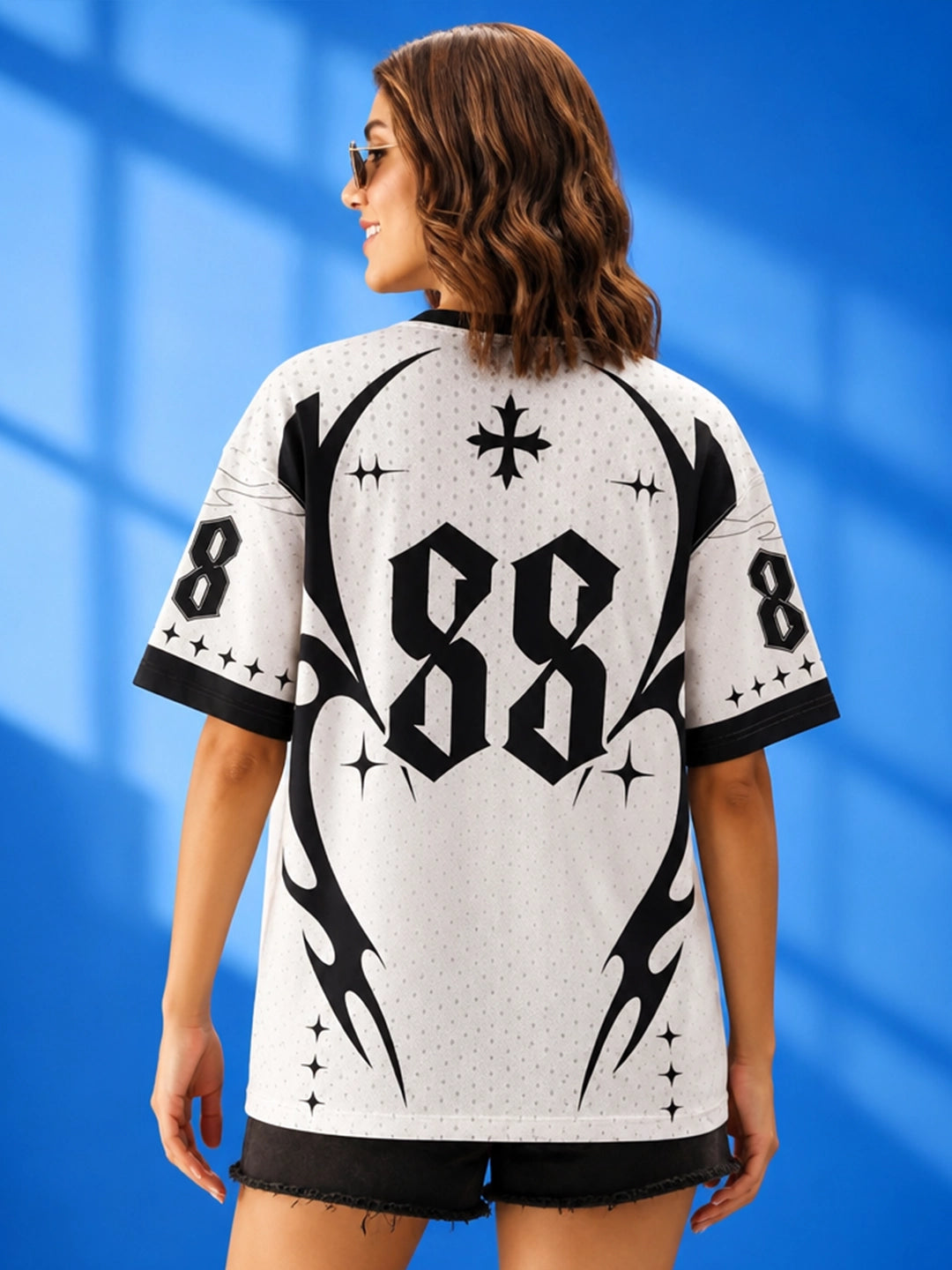 Leotude Women's White Roar Printed T-Shirt