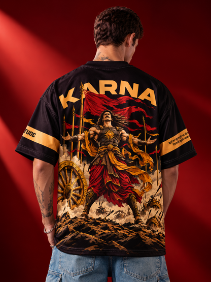 Leotude Men's Black Karna Printed T-Shirt