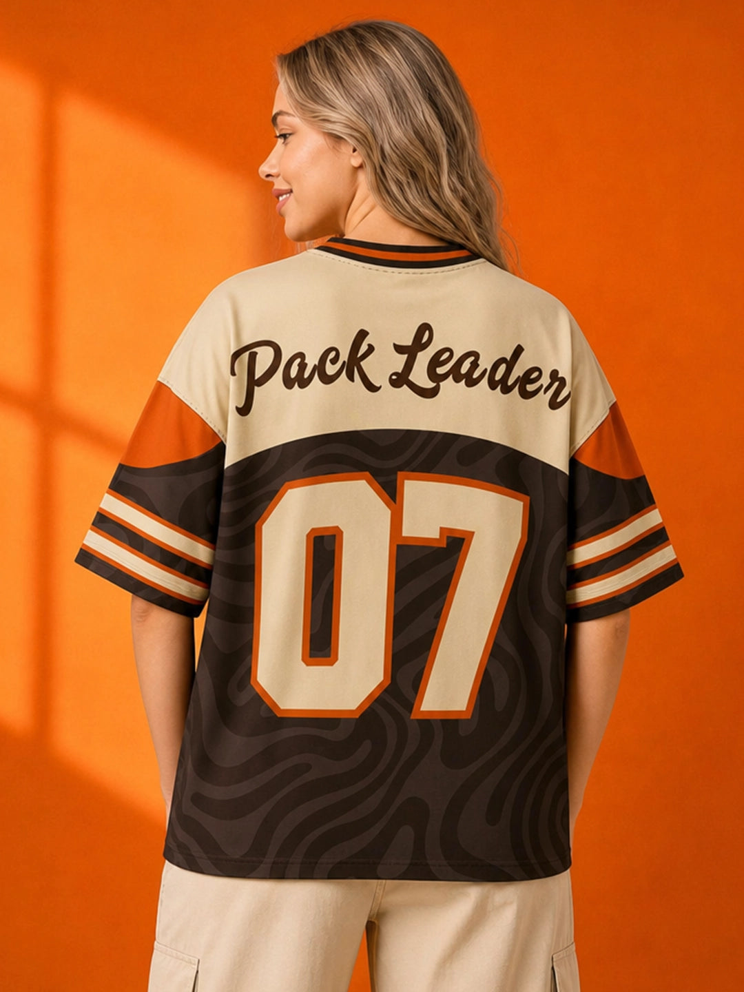 Leotude Women's Brown Victory Printed T-Shirt