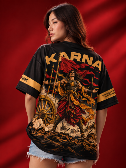 Leotude Women's Black Karna Printed T-Shirt