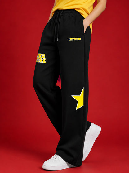 Leotude Women's Black Midtown Premium Trackpants