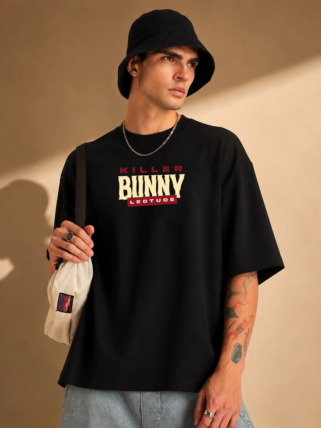 Leotude Men's Black Killer Bunny Premium T-Shirt