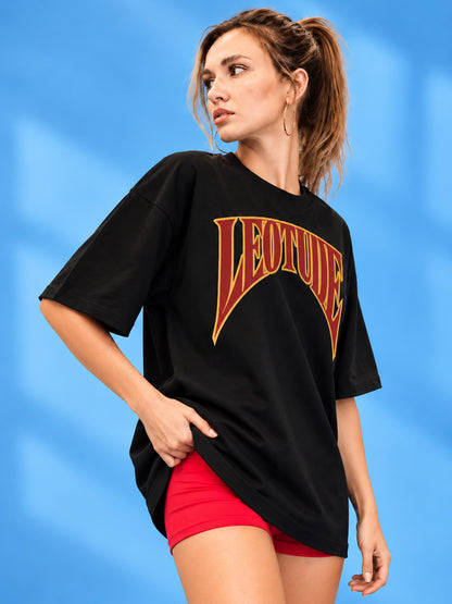 Leotude Women's Black Legacy Logo Elite T-Shirt