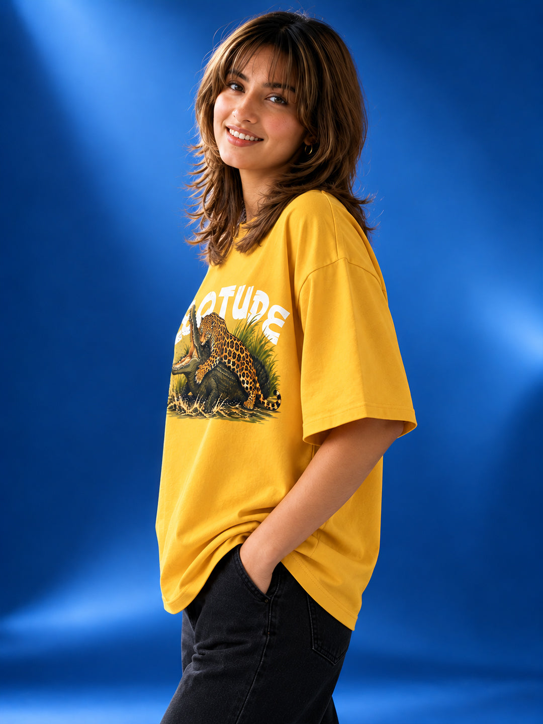 Leotude Women's Yellow Leopard Elite T-Shirt