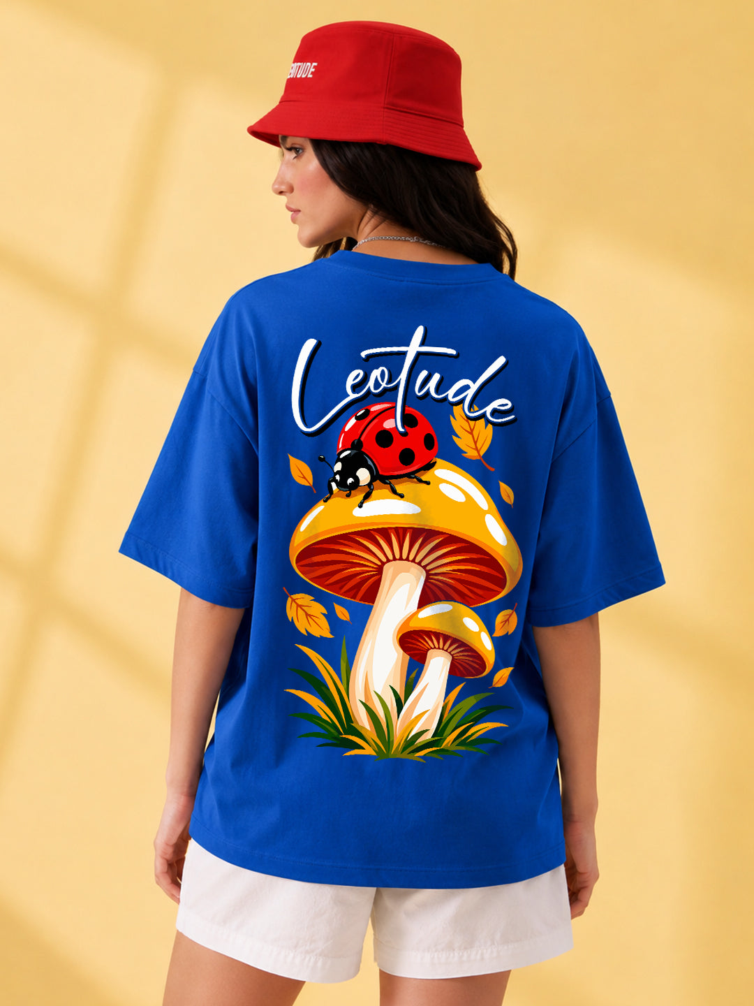 Leotude Women's Blue Mushroom Premium T-Shirt