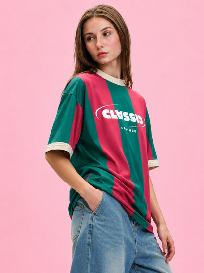 Leotude Women's Green Classic Printed T-Shirt