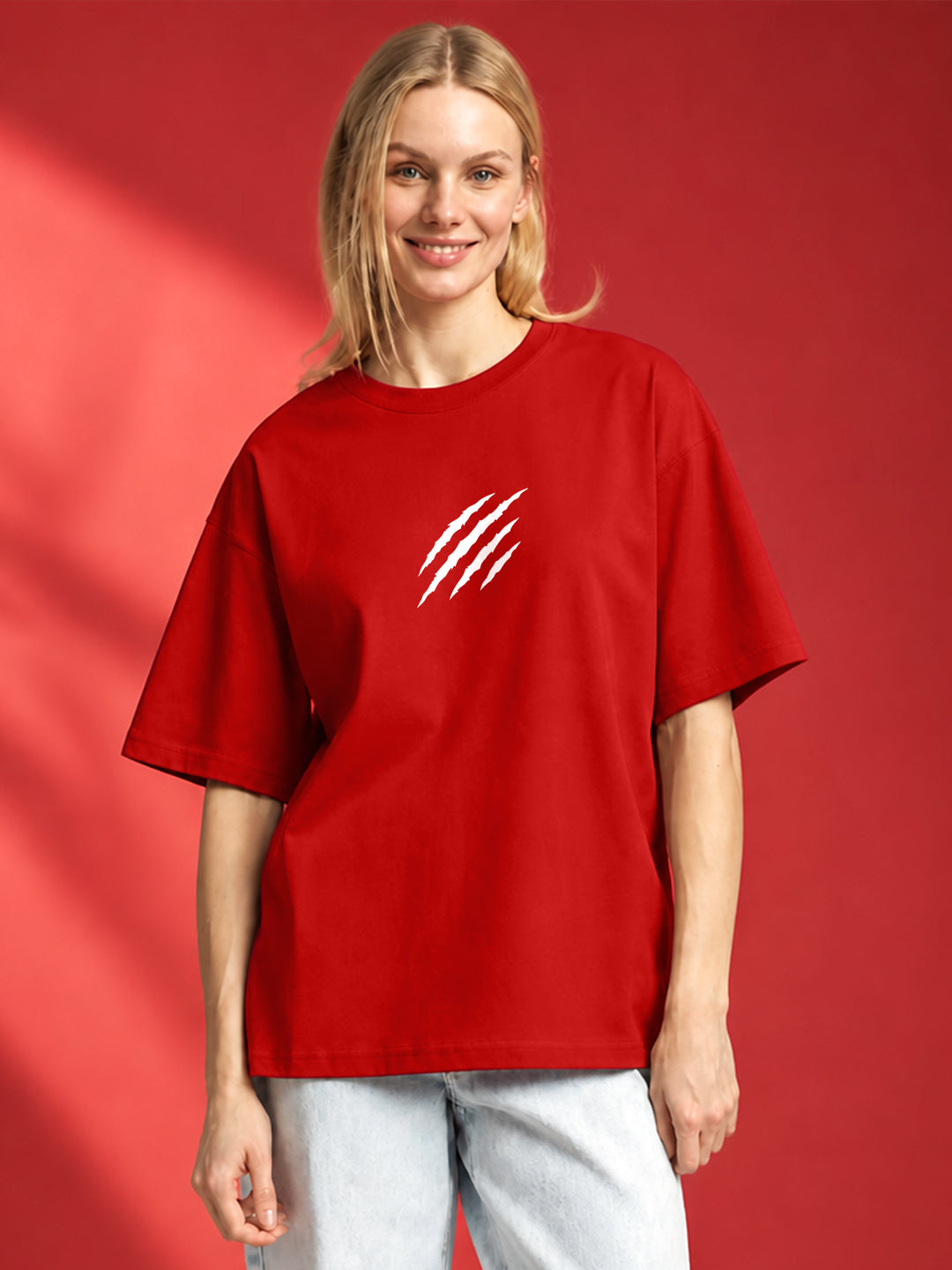 Leotude Women's Red Claw Mark Premium T-Shirt