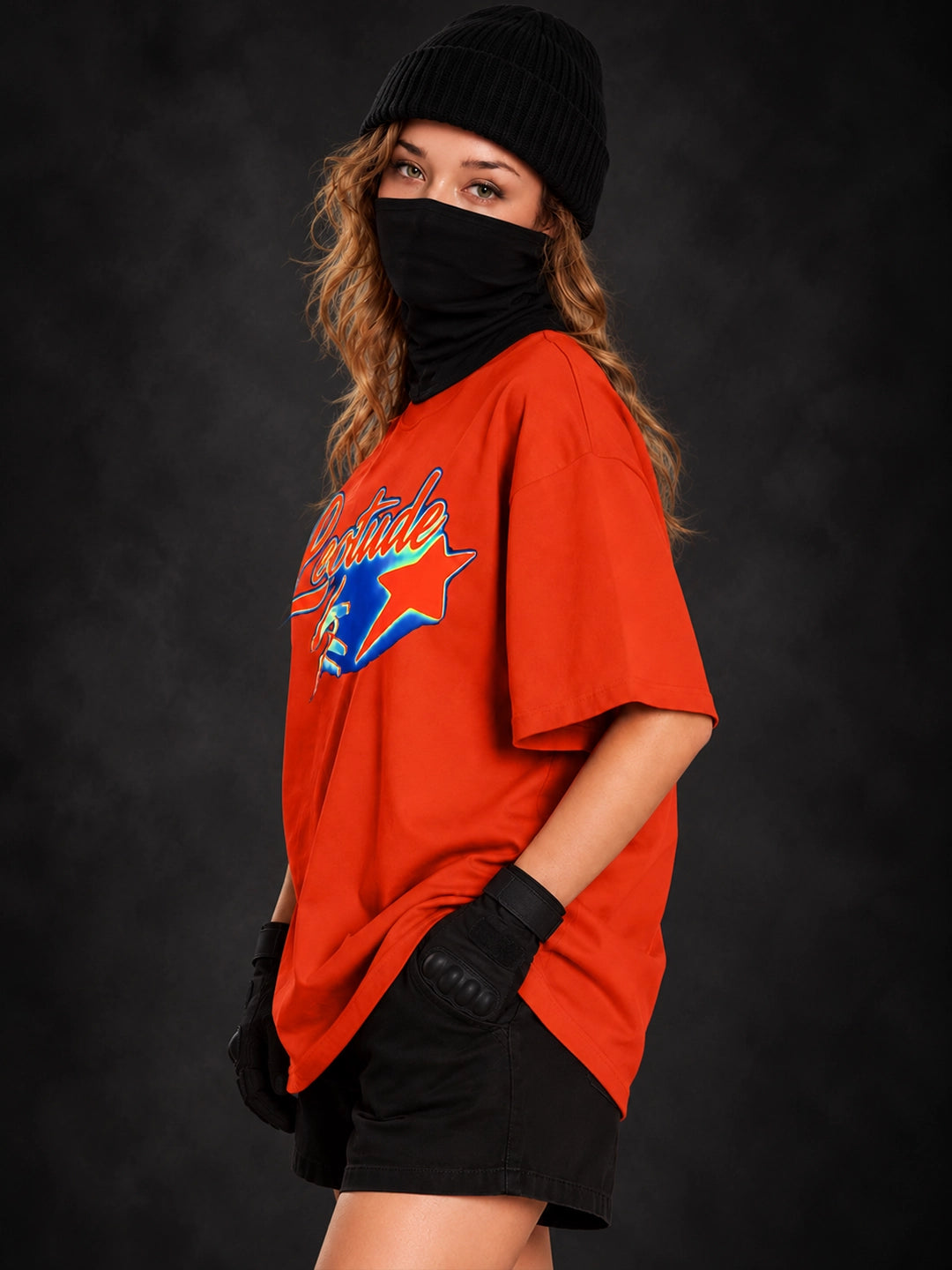 Leotude Women's Orange Signature Logo Elite T-Shirt
