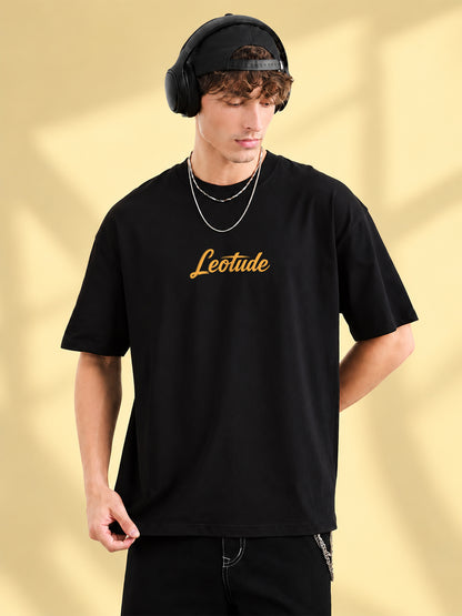 Leotude Men's Black Rodeo Rider T-Shirt