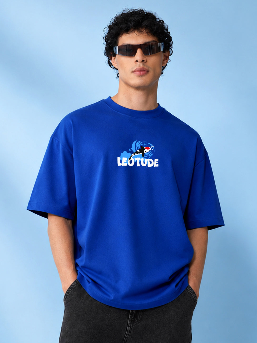 Leotude Men's Royal Blue Go With The Flow T-Shirt