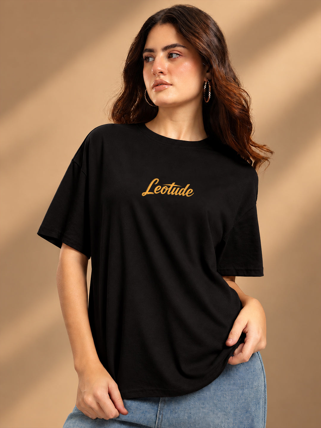 Leotude Women's Black Rodeo Rider T-Shirt