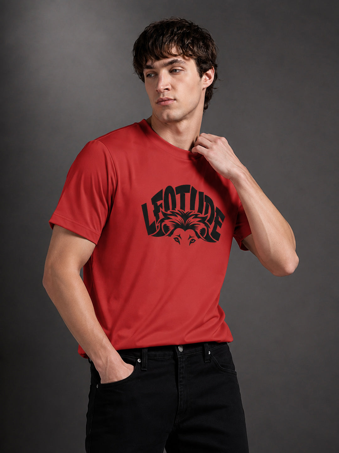 Leotude Men "Roar" Red T-Shirt